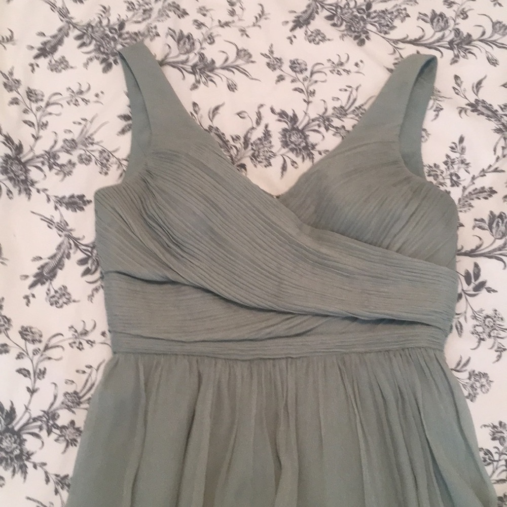 J.Crew silk sage, light green dress